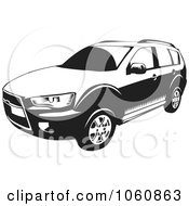 Poster, Art Print Of Black And White Outlander Suv Car