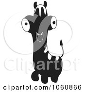 Royalty Free Vector Clip Art Illustration Of A Black And White Monster 4 by yayayoyo