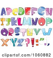 Poster, Art Print Of Digital Collage Of Bubble Letters - Capital