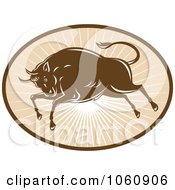 Royalty Free Vector Clip Art Illustration Of An Attacking Bull