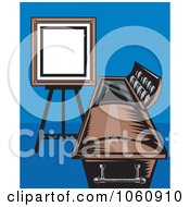 Poster, Art Print Of Funeral Coffin And Sign