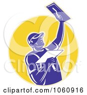 Royalty Free Vector Clip Art Illustration Of A Plasterer 3