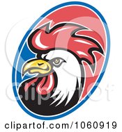 Royalty Free Vector Clip Art Illustration Of A Rooster Face Logo