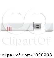 Royalty Free Vector Clip Art Illustration Of A 3d White And Red Usb Flash Drive 2 by Vector Tradition SM