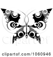 Poster, Art Print Of Unique Black And White Butterfly Tattoo Design - 2