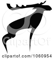 Poster, Art Print Of Black And White Moose - 1