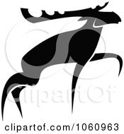 Poster, Art Print Of Black And White Moose - 3