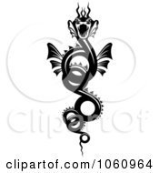 Royalty Free Vector Clip Art Illustration Of A Black Evil Dragon Logo 3