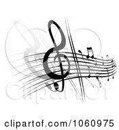 Royalty Free Vector Clip Art Illustration Of A Background Of Staff And Music Notes 6