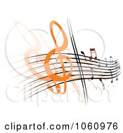 Royalty Free Vector Clip Art Illustration Of A Background Of Staff And Music Notes 3