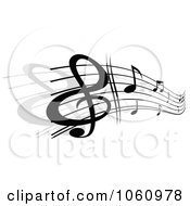 Royalty Free Vector Clip Art Illustration Of A Stave And Music Notes 6