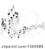 Poster, Art Print Of Background Of Staff And Music Notes - 11