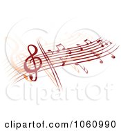Royalty Free Vector Clip Art Illustration Of A Stave And Music Notes 11