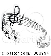 Royalty Free Vector Clip Art Illustration Of A Background Of Staff And Music Notes 8