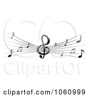 Royalty Free Vector Clip Art Illustration Of A Stave And Music Notes 2
