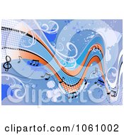Royalty Free Vector Clip Art Illustration Of A Background Of Staff And Music Notes 9