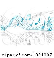 Royalty Free Vector Clip Art Illustration Of A Background Of Staff And Music Notes 1