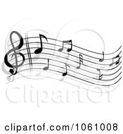 Royalty Free Vector Clip Art Illustration Of A Stave And Music Notes 8