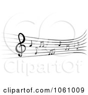 Royalty Free Vector Clip Art Illustration Of A Stave And Music Notes 4