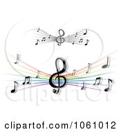 Royalty Free Vector Clip Art Illustration Of A Digital Collage Of Staffs And Music Notes 2
