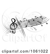 Royalty Free Vector Clip Art Illustration Of A Stave And Music Notes 12