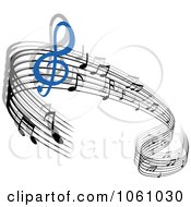 Royalty Free Vector Clip Art Illustration Of A Background Of Staff And Music Notes 5