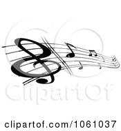 Royalty Free Vector Clip Art Illustration Of A Stave And Music Notes 7