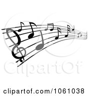 Royalty Free Vector Clip Art Illustration Of A Stave And Music Notes 5