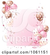 Poster, Art Print Of Birthday Party Frame In Brown And Pink
