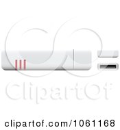 Royalty Free Vector Clip Art Illustration Of A 3d White And Red Usb Flash Drive 3