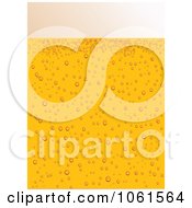 Royalty Free Vector Clip Art Illustration Of A Background Of Bubbly Beer On Glass by Vector Tradition SM