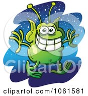 Poster, Art Print Of Grinning Martian Against Stars