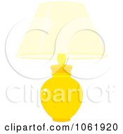 Poster, Art Print Of Yellow Table Lamp - Royalty Free Vector Household Illustration