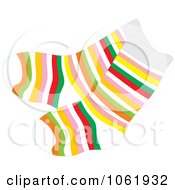 Socks With Colorful Stripes - Royalty Free Vector Fashion Illustration