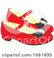 Poster, Art Print Of Red Pair Of Shoes - Royalty Free Vector Fashion Illustration