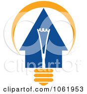 Clipart Home In A Solar Powered Light Bulb Royalty Free Vector Illustration by Vector Tradition SM