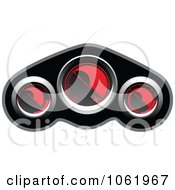 Clipart Black And Red Race Car Speedometer Royalty Free Vector Illustration