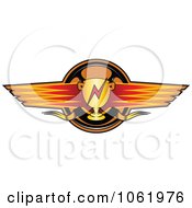 Clipart Race Car Trophy Banner 2 Royalty Free Vector Illustration