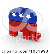 Clipart 3d Republican Elephant Royalty Free CGI Illustration by stockillustrations #COLLC1061998-0101