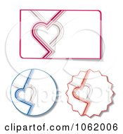 Poster, Art Print Of Heart Design Elements Digital Collage
