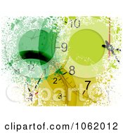 Poster, Art Print Of Grungy Green Clock Background