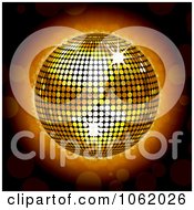 Poster, Art Print Of 3d Glowing Gold Disco Ball