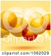 Clipart 3d Orange Floating Spheres Royalty Free Vector Illustration