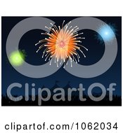 Clipart Carnival Fireworks Royalty Free Vector Illustration