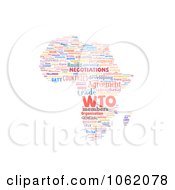 Clipart Africa Map World Trade Organization Word Collage 1 Royalty Free Illustration