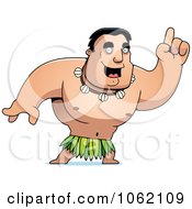 Clipart Hawaiian Man With An Idea Royalty Free Vector Illustration by Cory Thoman