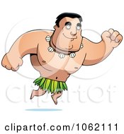 Clipart Hawaiian Man Leaping Royalty Free Vector Illustration by Cory Thoman