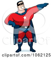Poster, Art Print Of Super Hero Pointing