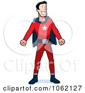 Clipart Super Hero Smiling Royalty Free Vector Illustration