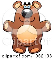 Clipart Chubby Teddy Bear Royalty Free Vector Illustration by Cory Thoman